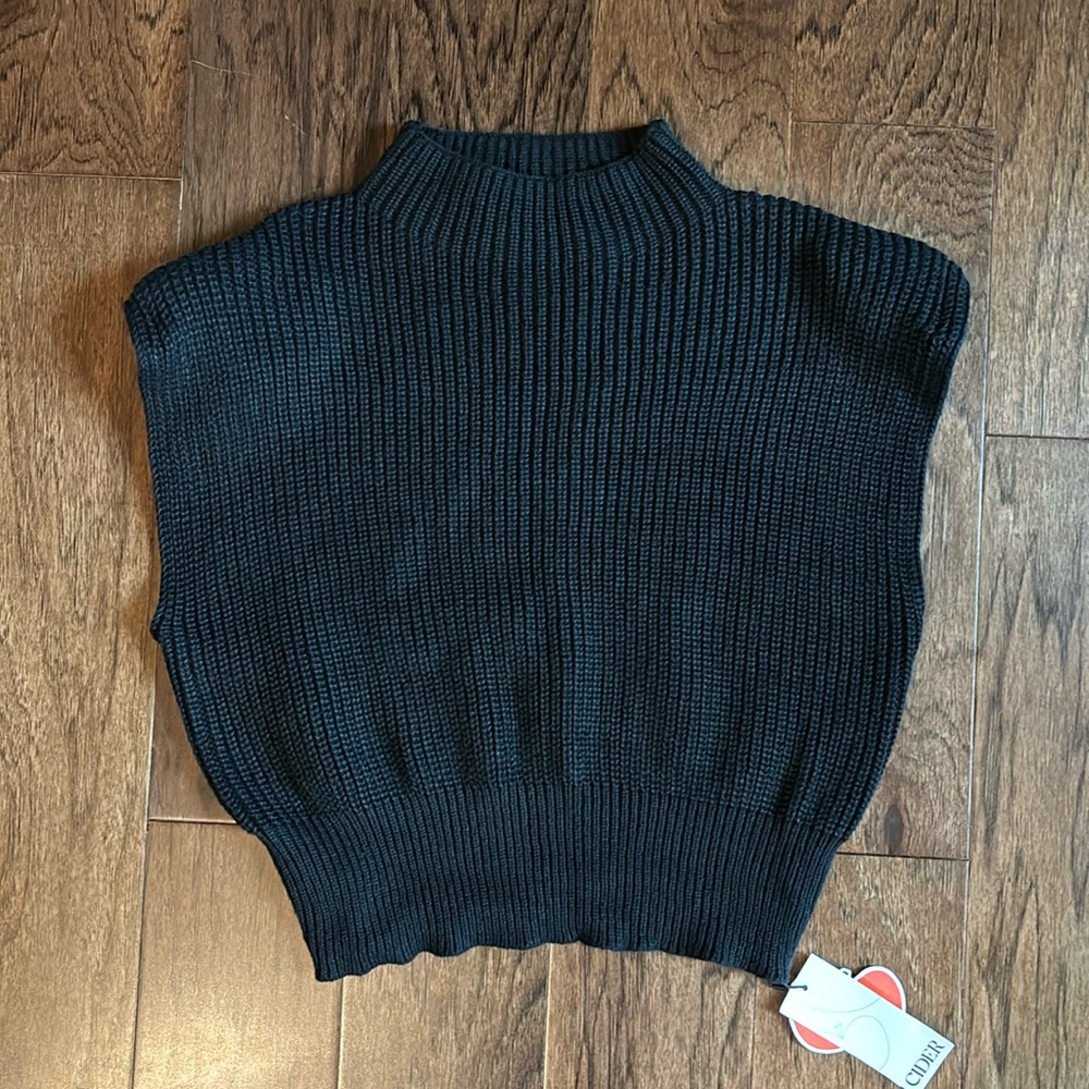 Cider Mock Neck Short Sleeve Sweater